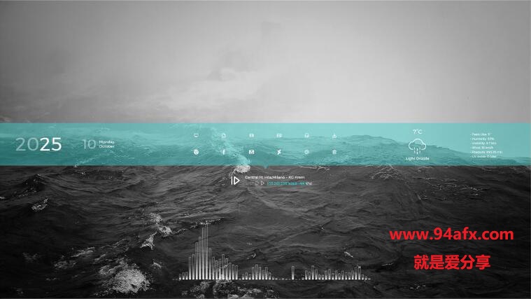 完美的系统美化工具 Rainmeter官方测试版v4.2雨滴中文皮肤包资源 标签2 标签1 WIN破解软件  第2张