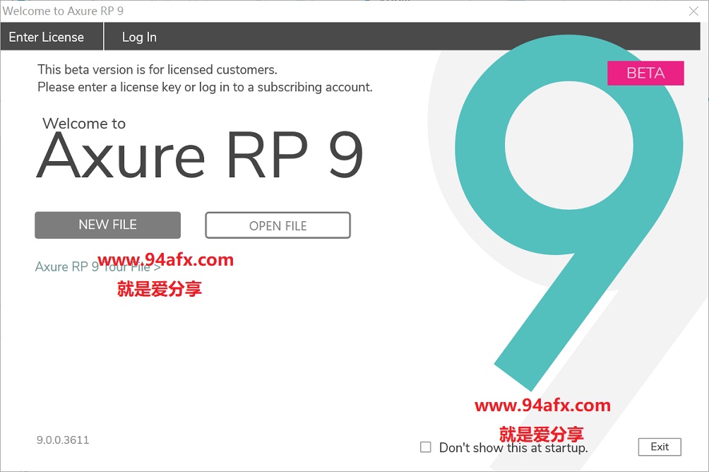 Axure RP 9|axure rp（原型设计工具）v9 beta破解版 附激活码 标签2 标签1 WIN破解软件  第2张