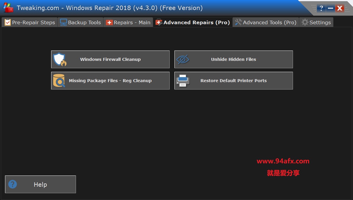 Windows Repair 2018|Windows Repair（全能型系统修复工具）绿色版 便携版 标签2 标签1 WIN破解软件  第2张